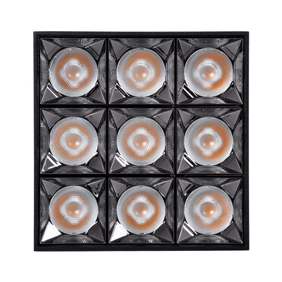 GloboStar® LUMINAR SUPERIOR 60337 Επιφανειακό LED Spot Downlight TrimLess 30W 4050lm 36° AC 220-240V IP20 Μ12 x Π12 x Υ6.6cm - Μαύρο με Κάτοπτρο Χρωμίου - Θερμό Λευκό 2700K - Bridgelux High Lumen Chip Gen2 - TÜV Certified Driver - 5 Years Warranty