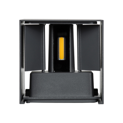 GloboStar® AXIS-S 60564 Φωτιστικό Τοίχου - Απλίκα Αρχιτεκτονικού Φωτισμού Εσωτερικού/Εξωτερικού Χώρου Up & Down LED 10W 1200lm 10 έως 60° AC 220-240V Αδιάβροχο IP65 Μ10 x Π10 x Υ10cm - Φυσικό Λευκό 4500K - Γκρι Ανθρακί- Bridgelux Chip - 3 Years Warranty