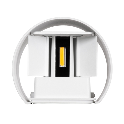 GloboStar® AXIS-R 60635 Φωτιστικό Τοίχου - Απλίκα Αρχιτεκτονικού Φωτισμού Εσωτερικού/Εξωτερικού Χώρου Up & Down LED 10W 1150lm 10 έως 60° AC 220-240V Αδιάβροχο IP65 Μ10 x Π10 x Υ10cm - Θερμό Λευκό 2700K - Λευκό - Bridgelux Chip - 3 Years Warranty