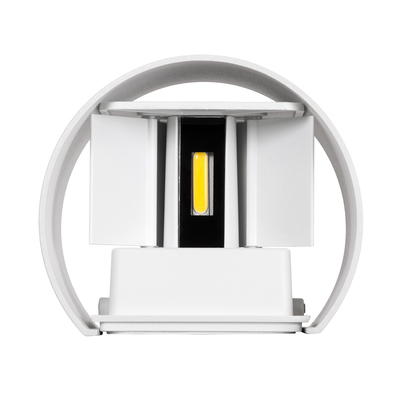 GloboStar® AXIS-R 60638 Φωτιστικό Τοίχου - Απλίκα Αρχιτεκτονικού Φωτισμού Εσωτερικού/Εξωτερικού Χώρου Up & Down LED 10W 1200lm 10 έως 60° AC 220-240V Αδιάβροχο IP65 Μ10 x Π10 x Υ10cm - Φυσικό Λευκό 4500K - Λευκό - Bridgelux Chip - 3 Years Warranty