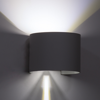 GloboStar® AXIS-R 60641 Φωτιστικό Τοίχου - Απλίκα Αρχιτεκτονικού Φωτισμού Εσωτερικού/Εξωτερικού Χώρου Up & Down LED 10W 1250lm 10 έως 60° AC 220-240V Αδιάβροχο IP65 Μ10 x Π10 x Υ10cm - Ψυχρό Λευκό 6000K - Λευκό - Bridgelux Chip - 3 Years Warranty