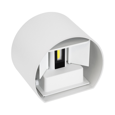 GloboStar® AXIS-R 60641 Φωτιστικό Τοίχου - Απλίκα Αρχιτεκτονικού Φωτισμού Εσωτερικού/Εξωτερικού Χώρου Up & Down LED 10W 1250lm 10 έως 60° AC 220-240V Αδιάβροχο IP65 Μ10 x Π10 x Υ10cm - Ψυχρό Λευκό 6000K - Λευκό - Bridgelux Chip - 3 Years Warranty