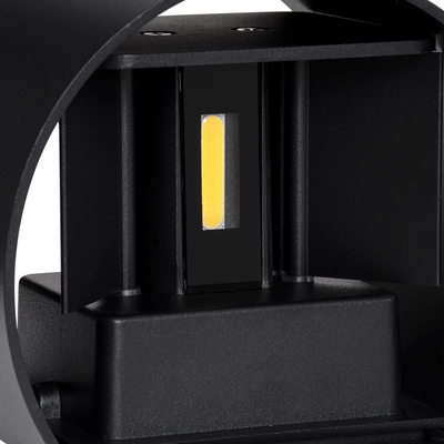 GloboStar® AXIS-R 60643 Φωτιστικό Τοίχου - Απλίκα Αρχιτεκτονικού Φωτισμού Εσωτερικού/Εξωτερικού Χώρου Up & Down LED 10W 1250lm 10 έως 60° AC 220-240V Αδιάβροχο IP65 Μ10 x Π10 x Υ10cm - Ψυχρό Λευκό 6000K - Μαύρο - Bridgelux Chip - 3 Years Warranty