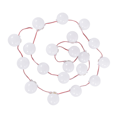 GloboStar® 90259 Digital Pixel Addressable Facade Module Chain String with 20 Spots - Ψηφιακή Αλυσίδα Γιρλάντα με 20 Σποτ LED SMD 3535 15W 20LED 20PIXEL SPI/TTL Protocol IC UCS512B 1200lm 240° DC 12V IP67 Θερμό Λευκό 2700K - Λευκό Σώμα - Μ200 x Π5 x Υ5cm