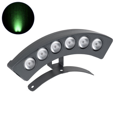 GLOBOSTAR® TREELIGHT-PLANTE 90458 Κυρτή Μπάρα Φωτισμού Wall Washer για Φυτά - Δέντρα LED 6W 510lm 15° DC 24V Αδιάβροχο IP65 Πράσινο Dimmable - Γκρι Ανθρακί - Μ17.5 x Π4.5 x Υ8cm - 3 Χρόνια Εγγύηση