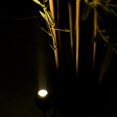 GLOBOSTAR® TREELIGHT-TREEGAL 90461 Σποτ Φωτισμού για Φυτά - Δέντρα με Βάση Μπετού & Κορμού LED 3W 330lm 15° DC 24V Αδιάβροχο IP65 Θερμό Λευκό 2700K Dimmable - Γκρι Ανθρακί - Μ5 x Π5 x Υ14.7cm - 3 Χρόνια Εγγύηση