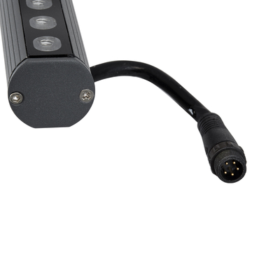 GLOBOSTAR® WASHER-STELLAR 90577 Μπάρα Φωτισμού Wall Washer LED 12W 1020lm 30° DC 24V Αδιάβροχο IP65 Πολύχρωμο RGBW Dimmable DMX512 - Γκρι Ανθρακί - Μ100 x Π3.2 x Υ3cm - 3 Χρόνια Εγγύηση