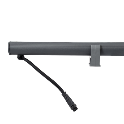 GLOBOSTAR® WASHER-STELLAR 90577 Μπάρα Φωτισμού Wall Washer LED 12W 1020lm 30° DC 24V Αδιάβροχο IP65 Πολύχρωμο RGBW Dimmable DMX512 - Γκρι Ανθρακί - Μ100 x Π3.2 x Υ3cm - 3 Χρόνια Εγγύηση