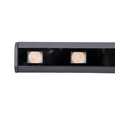 GLOBOSTAR® WASHER-PANDA 90578 Μπάρα Φωτισμού Wall Washer LED 18W 1620lm 15° DC 24V Αδιάβροχο IP65 Πορτοκαλί 2200K Dimmable - Γκρι Ανθρακί - Μ100 x Π4 x Υ3.5cm - 3 Χρόνια Εγγύηση