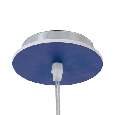 GloboStar® UFO 61581 Παιδικό Κρεμαστό Φωτιστικό Φιγούρα Μονόφωτο 1 x E27 IP20 Κίτρινο, Μπλε & Λευκό Πλαστικό - Μ58 x Π58 x Υ24cm