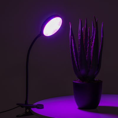 GloboStar® 79648 Grow Light Full Spectrum LED Φωτιστικό Ανάπτυξης Φυτών Γλάστρας με 1 Κινούμενη Κεφαλή & Βάση Clip SMD 2835 5W 160° DC 5V IP20 με Dimmer & Timer Εσωτερικού Χώρου για Κάλυψη Επιφάνειας 0.6m x 0.6m Πλήρους Φάσματος Φωτισμού