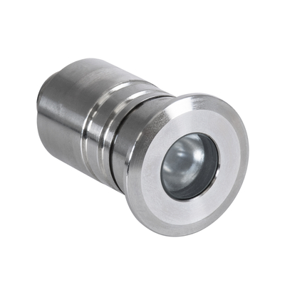 GLOBOSTAR® UNDERWATER-DANI 90410 Υποβρύχιο Χωνευτό Σποτ για Σιντριβάνια/Πισίνες LED 1W 90lm 5° DC 24V Αδιάβροχο IP68 Θερμό Λευκό 2700K Dimmable - Ανοξείδωτο Ατσάλι 304 - Φ3 x Υ5cm - 3 Χρόνια Εγγύηση