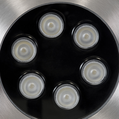 GloboStar® UNDERWATER-YUNI 90419 Υποβρύχιο Χωνευτό Φωτιστικό Σποτ Ειδικό για Σιντριβάνια LED 6W 510lm 30° DC 24V Αδιάβροχο IP68 Φ15 x Υ10cm RGBW DMX512 - Ανοξείδωτο Ατσάλι - 3 Years Warranty