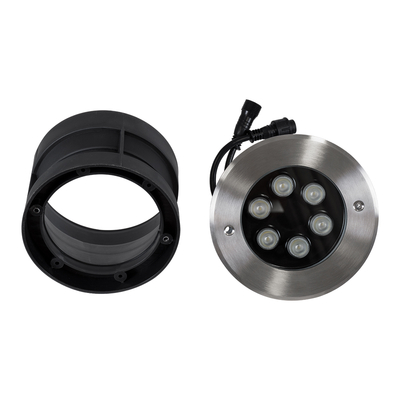 GloboStar® UNDERWATER-YUNI 90419 Υποβρύχιο Χωνευτό Φωτιστικό Σποτ Ειδικό για Σιντριβάνια LED 6W 510lm 30° DC 24V Αδιάβροχο IP68 Φ15 x Υ10cm RGBW DMX512 - Ανοξείδωτο Ατσάλι - 3 Years Warranty