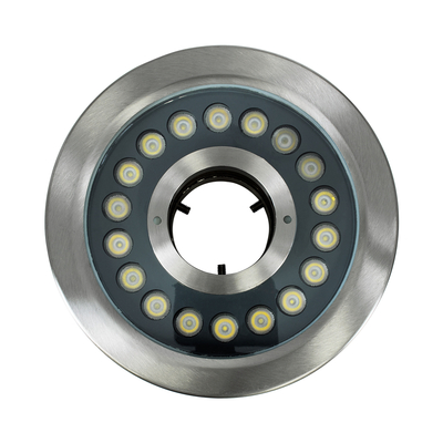 GloboStar® UNDERWATER-DENIS 90442 Υποβρύχιο Χωνευτό Φωτιστικό Σποτ Ειδικό για Σιντριβάνια - Πισίνες - Τζακούζι LED 18W 1800lm 30° DC 24V Αδιάβροχο IP68 Φ21.5 x Υ8cm Ψυχρό Λευκό 6000K - Ανοξείδωτο Ατσάλι SS304 - 3 Years Warranty