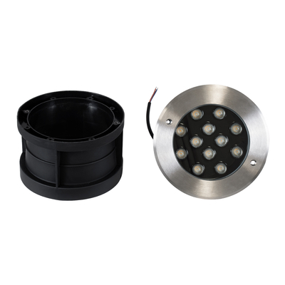 GloboStar® UNDERWATER-JULIA 90568 Υποβρύχιο Χωνευτό Φωτιστικό Σποτ Ειδικό για Σιντριβάνια LED 12W 1080lm 15° DC 24V Αδιάβροχο IP68 Φ18 x Υ11.2cm Θερμό Λευκό 2700K - Ανοξείδωτο Ατσάλι - 3 Χρόνια Εγγύηση