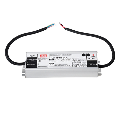 GloboStar® 90785 HLG-150H-24A MEANWELL Αδιάβροχο Μεταλλικό Τροφοδοτικό SELV για Προϊόντα LED 150W 6.25A - AC 220-240V σε DC 24V - Αδιάβροχο IP65 Μ22.8 x Π6.8 x Υ4cm - 3 Χρόνια Εγγύηση