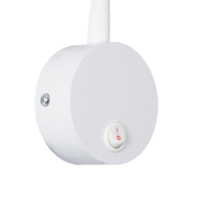 GloboStar® GOOSE 60876 Μοντέρνο Φωτιστικό Τοίχου - Απλίκα Ξενοδοχείου Bed Side LED 3W 300lm 36° AC 220-240V - Reading Light - Μ6.5 x Π15 x Υ24.5cm - Φυσικό Λευκό 4500K - Λευκό - 3 Xρόνια Εγγύηση