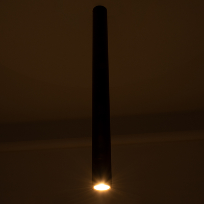 GloboStar® DUCT 61621 Επιφανειακό Στρόγγυλο Φωτιστικό Σποτ Αλουμινίου με Ντουί GU10 VDE Certified AC 220-240V IP44 Φ6 x Υ75cm - Μαύρο - 5 Years Warranty