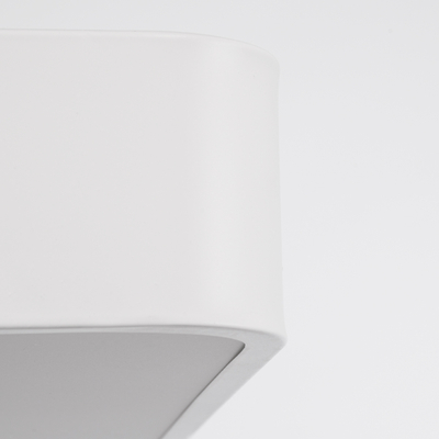 GloboStar® KAMALA 61211-P Κρεμαστή Πλαφονιέρα Οροφής LED CCT 100W 11020lm 120° AC 220-240V - Εναλλαγή Φωτισμού μέσω Τηλεχειριστηρίου All In One Ψυχρό 6000k+Φυσικό 4500k+Θερμό 2700k Dimmable Μ80 x Π80 x Υ8cm - Λευκό - 3 Years Warranty