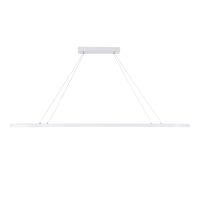 GloboStar® BOLIVAR 61272 Κρεμαστό Φωτιστικό Οροφής Design LED CCT 54W 6210lm 300° AC 220-240V - Εναλλαγή Φωτισμού μέσω Τηλεχειριστηρίου All In One Ψυχρό 6000k+Φυσικό 4500k+Θερμό 2700k Dimmable Μ120 x Π30 x Υ2cm - Λευκό - 3 Years Warranty