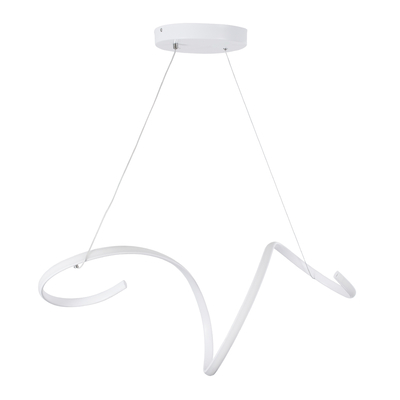 GloboStar® SPIRALE 61284 Κρεμαστό Φωτιστικό Οροφής Design LED CCT 75W 8400lm 300° AC 220-240V - Εναλλαγή Φωτισμού μέσω Τηλεχειριστηρίου All In One Ψυχρό 6000k+Φυσικό 4500k+Θερμό 2700k Dimmable Μ72 x Π25 x Υ30cm - Λευκό - 3 Years Warranty