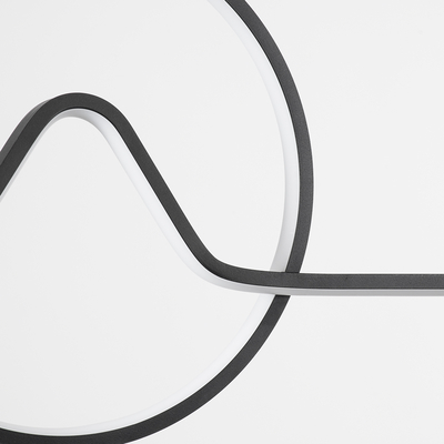 GloboStar® WINDY 61292 Κρεμαστό Φωτιστικό Οροφής Design LED CCT 67W 7504lm 300° AC 220-240V - Εναλλαγή Φωτισμού μέσω Τηλεχειριστηρίου All In One Ψυχρό 6000k+Φυσικό 4500k+Θερμό 2700k Dimmable Μ120 x Π4 x Υ30cm - Μαύρο - 3 Years Warranty