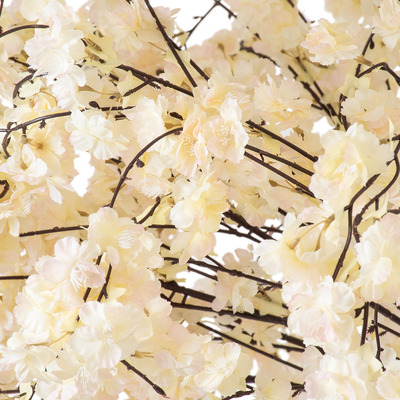 GloboStar® Artificial Garden SALMON CHERRY BLOSSOM TREE 20358 Τεχνητό Διακοσμητικό Δέντρο Μπεζ Άνθος Κερασιάς Υ140cm