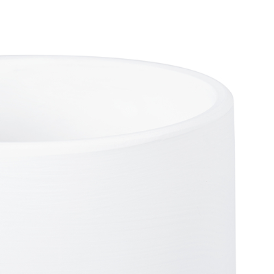 GloboStar® Artificial Garden KASOS 20444 Πήλινο Κεραμικό Κασπώ Γλάστρα - Flower Pot Λευκό με Χρυσό Φ15cm x Υ15cm