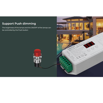 GloboStar® 71423 DL-X Mi-BOXER DC DALI & Push Dimming 5 in 1 High Speed Controller / Dimmer 5 Καναλιών DC 12-24V 5 x 6A 144W - Max 20A 480W - IP20 RGBW+WW Μ13 x Π5 x Υ2.5cm - 5 Years Warranty