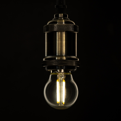 GloboStar® 99052 Λάμπα LED Long Filament E27 G45 Γλομπάκι 6W 660lm 360° AC 220-240V IP20 Φ4.5 x Υ7.5cm Φυσικό Λευκό 4000K με Διάφανο Γυαλί - Dimmable - 3 Years Warranty