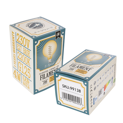 GloboStar® 99138 Λάμπα LED Soft S Spiral Filament E27 G125 Γλόμπος 4W 280lm 360° AC 220-240V IP20 Φ12.5 x Υ18cm Ultra Θερμό Λευκό 2200K με Μελί Γυαλί - Dimmable - 3 Years Warranty
