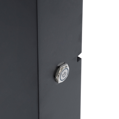 GloboStar® MAKEUP MIRROR-60x90-5 Μοντέρνος Καθρέπτης Μακιγιάζ με Πλαίσιο Φυσικού Ξύλου με Διακόπτη On/Off 10 x E27 AC220-240V - Μ60 x Π7 x Υ90cm - Μαύρος Έβενος