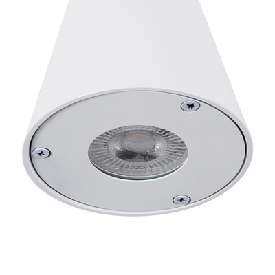 GloboStar® GARDENIA 60793 Φωτιστικό Τοίχου - Απλίκα Αρχιτεκτονικού Φωτισμού Εσωτερικού/Εξωτερικού Χώρου Up or Down Μονόφωτο 1 x GU10 AC220-240V Αδιάβροχο IP65 - Σώμα Αλουμινίου & Tempered Glass - Μ9.5 x Π13 x Υ7.7cm - Λευκό - 5 Years Warranty