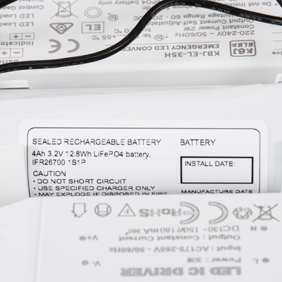 GloboStar® EMERGANO 60992 Πλαφονιέρα Οροφής LED 30W 3000lm 120° AC 220-240V με Ενσωματωμένο Σύστημα Emergency Li-ion 3450mAh/12.8Wh με Αυτονομία έως 3hrs - Αδιάβροχη IP54 Φ38 x Υ5.3cm Ψυχρό Λευκό 6000K - Λευκό - Bridgelux Chips - 3 Years Warranty