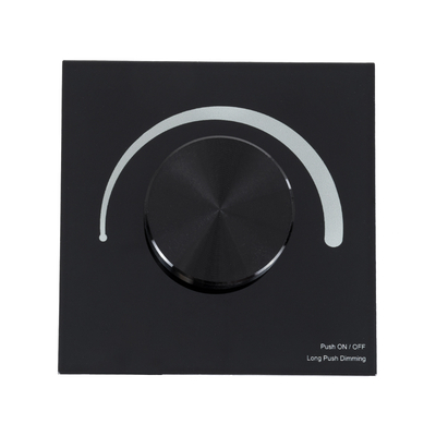 GloboStar® 71455 S1-K SKYDANCE AC Smart RF 2.4Ghz & Ροοστάτη - Push ON/OFF Triac Dimming AC100-240V σε AC100-240V 1 x 1.5A 360W - Max 1.5A 360W - IP20 - Μαύρο Σώμα - Μ8.5 x Π8.5 x Υ5cm - 5 Years Warranty