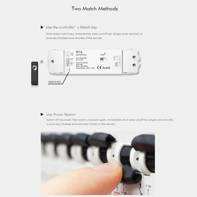 GloboStar® 71568 V1-L SKYDANCE DC RF 2.4Ghz Dimmer High Speed Controller & Push Dimming 1 Κανάλι DC 12-48V 1 x 15A 480W - Max 15A 480W - IP20 Μ17.5 x Π4.5 x Υ2.5cm - 5 Years Warranty
