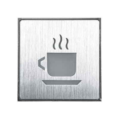 GloboStar® SENSATI 75661 Φωτιστικό Τοίχου Ένδειξης HOT COFFEE LED 1W AC 220-240V IP20 - Σώμα Αλουμινίου - Μ11 x Π11 x Υ3cm - Πορτοκαλί