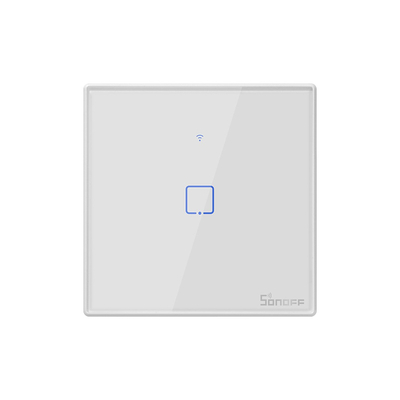 GloboStar® 80130  SONOFF T2EU1C-RF - 433MHz Wireless Smart Wall Touch Button Switch AC 100-240V Max 2A (2A/Way) 1 Way - RF Series