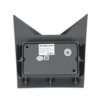 GloboStar® STEALTH 60522 Φωτιστικό Τοίχου - Απλίκα Αρχιτεκτονικού Φωτισμού Εσωτερικού/Εξωτερικού Χώρου Up or Down LED 10W 1100lm 60° AC220-240V Αδιάβροχο IP65 - Σώμα Αλουμινίου & Tempered Glass - Μ17 x Π17 x Υ7.5cm - Φυσικό Λευκό 4500K - Γκρι Ανθρακί - Bridgelux Chip - 5 Years Warranty