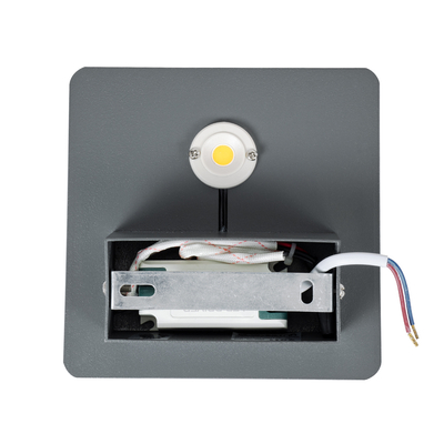 GloboStar® CUADRADO 60570 Φωτιστικό Τοίχου - Απλίκα Αρχιτεκτονικού Φωτισμού Εσωτερικού/Εξωτερικού Χώρου Up or Down LED 10W 1000lm 60° AC220-240V Αδιάβροχο IP65 - Σώμα Αλουμινίου & Tempered Glass - Μ14 x Π14 x Υ4.5cm - Θερμό Λευκό 2700K - Γκρι Ανθρακί - Bridgelux Chip - 5 Years Warranty