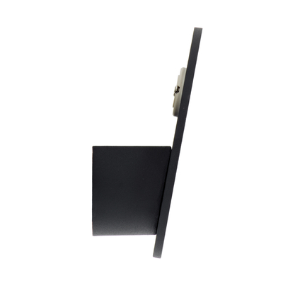 GloboStar® REDONDO 60574 Φωτιστικό Τοίχου - Απλίκα Αρχιτεκτονικού Φωτισμού Εσωτερικού/Εξωτερικού Χώρου Up or Down LED 10W 1000lm 60° AC220-240V Αδιάβροχο IP65 - Σώμα Αλουμινίου & Tempered Glass - Μ14 x Π14 x Υ4.5cm - Θερμό Λευκό 2700K - Μαύρο - Bridgelux Chip - 5 Years Warranty