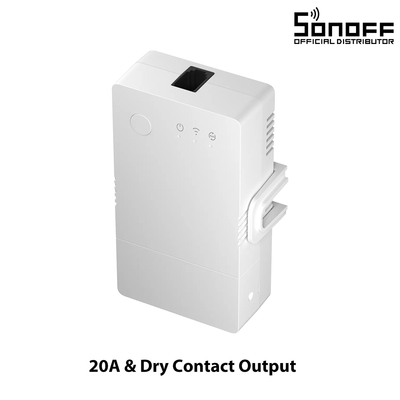 GloboStar® 80082 SONOFF THR320 TH ORIGIN Smart LAN & WiFi 2.4GHz Temperature and Humidity Control AC 100-240V Max 20A