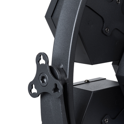 GloboStar® 51195 HALO HEXA Επαγγελματικό Φωτιστικό Ειδικών Εφέ DIGITAL MATRIX PIXEL & Blinder - 7 x 50W LED COB Chips Ultra Gold Warm White 2200K & 168 x 0.5W LED SMD5050 Chips RGB - AC 220V-240V DMX512 Display on Body - Μαύρο - Μ50 x Π10.5 x Υ47cm