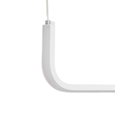 GloboStar® LINARIA 60922 Κρεμαστό Φωτιστικό Οροφής Design LED CCT 36W 4150lm 200° AC 220-240V - Εναλλαγή Φωτισμού μέσω Τηλεχειριστηρίου All In One Ψυχρό 6000k+Φυσικό 4500k+Θερμό 2700k Dimmable Μ120 x Π2 x Υ10cm - Λευκό - 3 Years Warranty