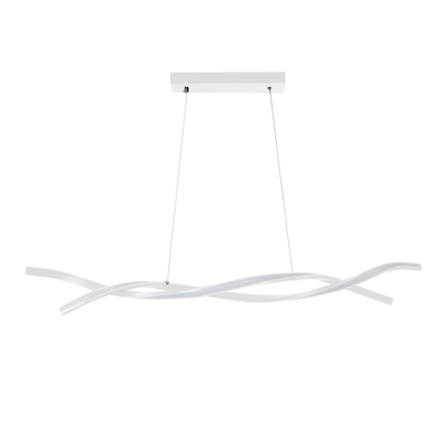 GloboStar® MORALES 61276 Κρεμαστό Φωτιστικό Οροφής Design LED CCT 54W 6048lm 200° AC 220-240V - Εναλλαγή Φωτισμού μέσω Τηλεχειριστηρίου All In One Ψυχρό 6000k+Φυσικό 4500k+Θερμό 2700k Dimmable Μ90 x Π14 x Υ14cm - Λευκό - 3 Years Warranty