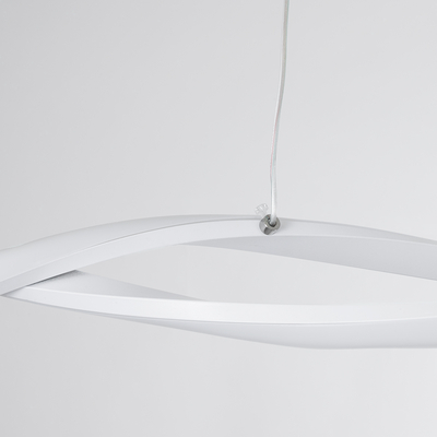 GloboStar® MORALES 61276 Κρεμαστό Φωτιστικό Οροφής Design LED CCT 54W 6048lm 200° AC 220-240V - Εναλλαγή Φωτισμού μέσω Τηλεχειριστηρίου All In One Ψυχρό 6000k+Φυσικό 4500k+Θερμό 2700k Dimmable Μ90 x Π14 x Υ14cm - Λευκό - 3 Years Warranty