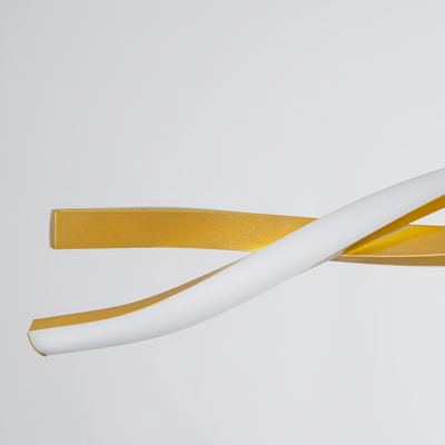 GloboStar® MORALES 61278 Κρεμαστό Φωτιστικό Οροφής Design LED CCT 54W 6048lm 200° AC 220-240V - Εναλλαγή Φωτισμού μέσω Τηλεχειριστηρίου All In One Ψυχρό 6000k+Φυσικό 4500k+Θερμό 2700k Dimmable Μ90 x Π14 x Υ14cm - Χρυσό Πλατίνα - 3 Years Warranty