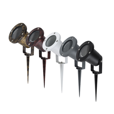 GloboStar® GARDELINI 61485 Καρφωτό Κινούμενο Φωτιστικό Σποτ Κήπου με Ντουί 1 x GU10 VDE Certified AC 220-240V Αδιάβροχο IP65 - Σώμα Αλουμινίου & Υψηλής Αντοχής Tempered Glass & Μ40cm VDE Καλώδιο Σύνδεσης - Φ10 x Υ30cm - Χρυσό Εφέ Σκουριάς - 5 Χρόνια Εγγύηση