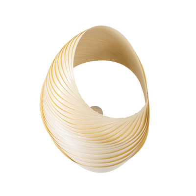 GloboStar® SALREL 02224 Boho Επιτοίχιο Φωτιστικό Απλίκα Μονόφωτο 1 x E27 IP20 Μπεζ Ξύλο - Μ30 x Π22 x Υ38cm